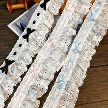 1 Stück 1 Yard buntes Band, mit Schleifenspitzenbesatz, für DIY Handwerkskleidung, Geschenkverpackung, Stickerei, Stricken, Nähkante, Dekorationsspitze Nähzubehör