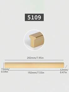 1 cái tay nắm tủ mạ vàng, hợp kim nhôm, tay nắm tủ bếp, tay kéo ngăn kéo, phụ kiện cửa phòng, đồ nội thất - Vàng - Xem 3