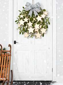 100pcs Wooden Star Shaped Hollow-Out Blanks For Wedding Diy Crafts, Assorted Sizes