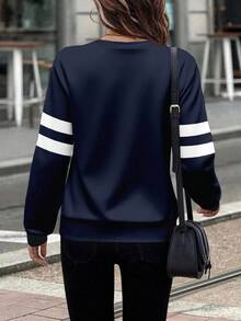 SHEIN LUNE 女式前拉链圆领运动衫秋冬女装 - 彩色 - 查看 2