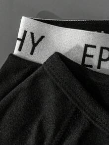 2 件男童黑色长袖保暖内衣套装，柔软羊毛面料，简单舒适，适合冬季分层穿着，简约设计，易于搭配，有弹性，可机洗