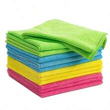 Bộ khăn lau microfiber nhiều màu sắc 10/20/30 chiếc - Nhiều số lượng để lựa chọn, dùng cho nhà bếp, phòng tắm, nhà cửa, đồ gia dụng. - Nhiều màu - Xem 9