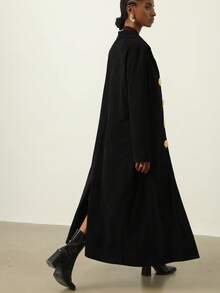 Vesra 女式长款黑色常规灯芯绒夹克 - 黑色 - 查看 2