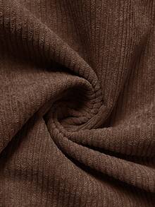 SHEIN Mono informal de maternidad de unicolor con pernera ancha y tirantes de suspensión - Marrón - Ver 6