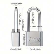 Heavy Duty Long Shackle Padlocks With Keys - Durable, Electroplated Finish For Sheds, Gym Lockers, Fences & Garages - Multicolor - View 24