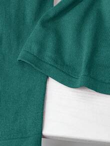 GlowEve Áo len cardigan cổ chữ V mới dành cho nữ, màu trơn, thanh lịch, đa năng, thời trang tối giản - Màu xanh Bạc hà - Xem 3