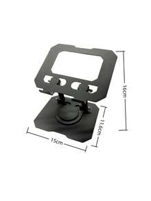 SHEIN 1 个金属平板电脑支架，通用可调节折叠式桌面支架，兼容 iPad，360° 旋转，用于观看视频和直播 - 彩色 - 查看 2