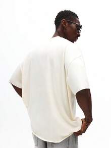 SUMWON I Love Stacks Classic Print Statement Cotton T-Shirt Boxy Fit Oversized Retro Graphic Love Heart Tee Urban Casual Streetwear