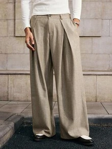 SWAVVY Men's Solid Color Casual Pocket Pants, For Fall - Multicolor - View 4