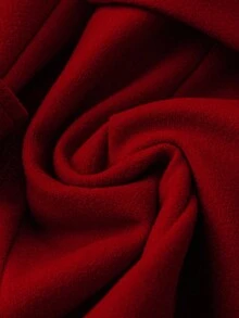 Elenzga Chaqueta delgada de mujer con manga larga y cordón, con solapa grande, para otoño/invierno - Burdeos - Ver 8