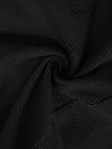 SHEIN 孕妇纯色实用口袋休闲阔腿连体裤，秋季 - 黑色 - 查看 5