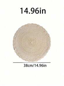 1/5 piezas Mantel individual trenzado de cáñamo, posavasos redondo hecho a mano, alfombrilla aislante del calor