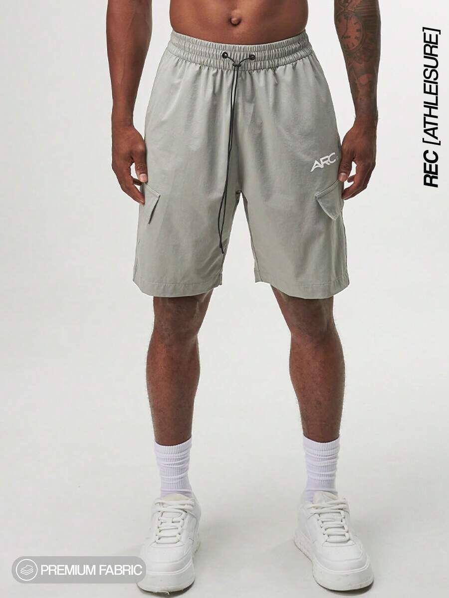 ARC Activewear Performance Shorts Running Basketball Quick Dry Fitness Gym Workout Training Training Shorts - Grey - View 1