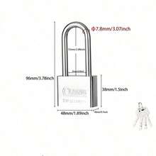 Heavy Duty Long Shackle Padlocks With Keys - Durable, Electroplated Finish For Sheds, Gym Lockers, Fences & Garages - Multicolor - View 27