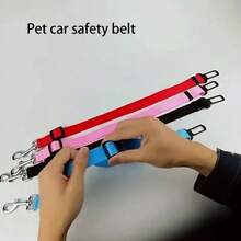 1PC Pet Supply Car Retractable Adjustable Buffered Seat Belt Traction Belt Dog Adjustable Car Fixed Large, Medium And Small Pet Car Seat BeltPet Cart Pad - Multicolor - View 13