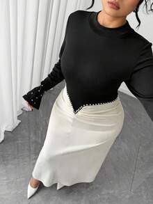 Elenzga Elegant And High-End Autumn Dress For Plus-Size Ladies - Multicolor - View 7