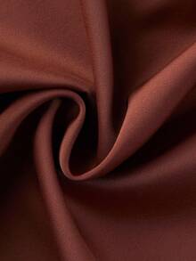 Lyxana Women's Casual Versatile Solid Color Mandarin Collar Top - Brown - View 5