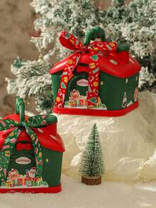 Christmas Eve Gift Storage Box Piggy Bank & Peace Apple (Apple) Packaging Gift Box - Multicolor - View 3