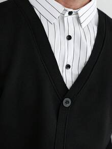 Manfinity CityGents Men's Patchwork Thermal Lined Sweater, Autumn/Winter, Old Money