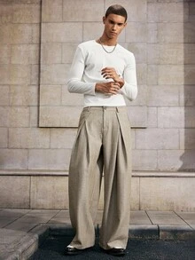 SWAVVY Men's Solid Color Casual Pocket Pants, For Fall - Multicolor - View 3