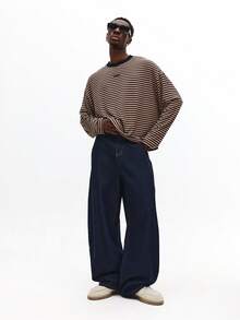 SUMWON Stylish Striped Long Sleeve T-Shirt Contemporary Nautical Regular Fit Crew Neck Jersey Knit Autumn Winter Casual Loungewear Urban Streetwear Basic Essential - Multicolor - View 4