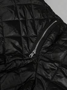 Rometta Plus Size Women Thick Padded Diamond Plaid Padded Coat, Versatile Waist Cinched, Winter