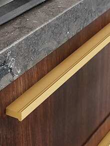 1 cái tay nắm tủ mạ vàng, hợp kim nhôm, tay nắm tủ bếp, tay kéo ngăn kéo, phụ kiện cửa phòng, đồ nội thất - Vàng - Xem 8