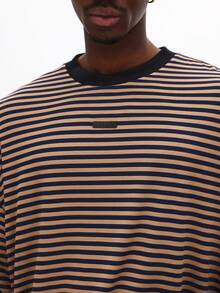 SUMWON Stylish Striped Long Sleeve T-Shirt Contemporary Nautical Regular Fit Crew Neck Jersey Knit Autumn Winter Casual Loungewear Urban Streetwear Basic Essential - Multicolor - View 3