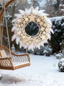 100pcs Wooden Star Shaped Hollow-Out Blanks For Wedding Diy Crafts, Assorted Sizes