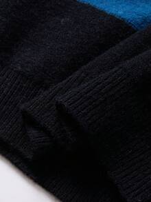 Manfinity CasualKnits Jersey de punto holgado de cuello redondo, de manga larga y hombros caídos, casual y versátil para hombre, para otoño e invierno - Azul - Ver 2