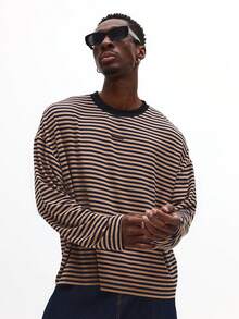 SUMWON Stylish Striped Long Sleeve T-Shirt Contemporary Nautical Regular Fit Crew Neck Jersey Knit Autumn Winter Casual Loungewear Urban Streetwear Basic Essential - Multicolor - View 5