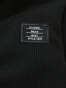 SHEIN 男童外套，保暖内衬，舒适时尚休闲款，适合户外玩耍 - 黑色 - 查看 4