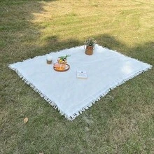1pc Ins Style Picnic Blanket, Beach Blanket, Soft Foldable Outdoor Mat, Spring Summer Great For Camping & Party On Grass,Camping Picnic Cloth, Bohemian Carpet,Suitable For Outdoor And Home Use,Outdoor Picnic, Windproof Cloak, Table Cloth, Outdoor Decoration, Girlfriend Gift - Multicolor - View 12
