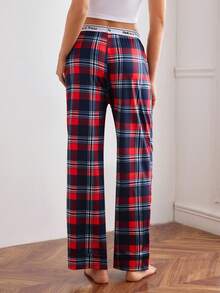 EasyFave Thể thao nhẹ, Kẻ sọc đỏ Giáng sinh, Ruy băng trẻ trung & thời trang, Thoải mái, Gia đình, Tiệc Giáng sinh, Cha mẹ - Con cái, Thường ngày, Thể thao, Mềm mại, Thân thiện với da, Đồ mặc ngoài, Đồ mặc nhà nữ, Quần, Quần dài ấm áp có ruy băng, Cho mùa thu - Đỏ - Xem 2