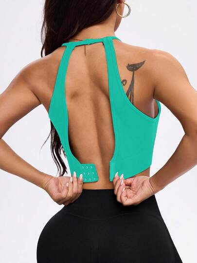 Core Rhythm 女士性感纯色露背吊带运动文胸