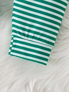 3件套婴儿男女宝宝通用圣诞老人刺绣圣诞套装，休闲男宝宝第一个圣诞节套装，女宝宝第一个节日套装，绿色2件套男宝宝第一个圣诞节套装，男女宝宝通用婴儿服装，中性婴儿服装，冬季婴儿服装，婴儿连体衣 - 綠色 - 查看 6