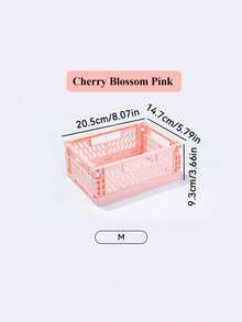 Joivida 1个Macron彩色塑料折叠收纳篮，非常适合收纳和日常使用，易于组装，可用于厨房、浴室、办公室、客厅、教室、宿舍等场所。 - 彩色 - 查看 25