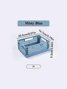 Joivida 1个Macron彩色塑料折叠收纳篮，非常适合收纳和日常使用，易于组装，可用于厨房、浴室、办公室、客厅、教室、宿舍等场所。 - 彩色 - 查看 19