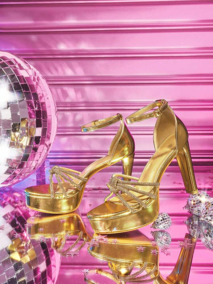 CUCCOO LuxiPop Women Shoes Sexy Fashion Thick Heel Platform Shoes Women's High Heel Sandals Halloween Christmas Party Dress Nightclub Style Dress
