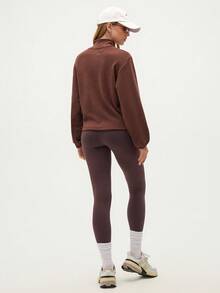 Easithlete 女式休闲立领运动衫和紧身裤户外套装，秋冬