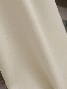 Franclia 2pcs Women Elegant Shiny Fabric Top And Pleated Midi Skirt Set, Suitable For Layering Or Standalone, Autumn/Winter - Multicolor - View 7