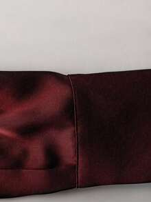 Franclia New Waist Cinching Long Ball Gown Collar Dress For Women, Spring/Autumn - Burgundy - View 5