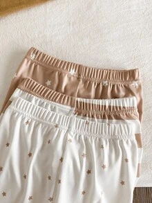 6pcs/Set Young Boy Thin Tight-Fitting Pajamas, Cute Simple Striped & Star Print Long Sleeve Top And Pants, Casual Loungewear For Autumn/Winter