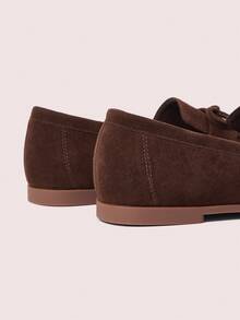 CUCCOO DOLLMOD Round Toe Bow Decor Comfortable Flat Shoes For Women - Coffee Brown - View 5