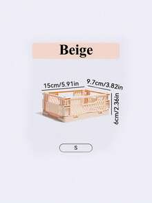 Joivida 1个Macron彩色塑料折叠收纳篮，非常适合收纳和日常使用，易于组装，可用于厨房、浴室、办公室、客厅、教室、宿舍等场所。 - 彩色 - 查看 22