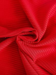 2 件年轻女孩长袖罗纹针织上衣 + 格子裙裤套装，复古韩式休闲优雅圆领 T 恤搭配 A 字裙裤，适合春秋季 - 紅色 - 查看 8