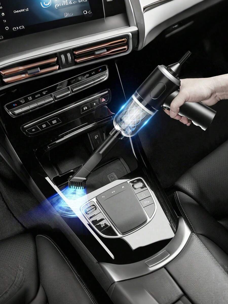 1 pieza Aspiradora de mano poderosa, pequeña, inalámbrica, con succión potente para limpieza del hogar, automóvil y escritorio, herramientas de jardín