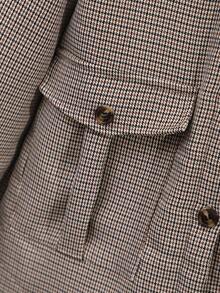 SHEIN Girls' Plush Lapel Long Sleeve Thick Jacket, Suitable For Casual Everyday Outings, Versatile - Coffee Brown - View 3