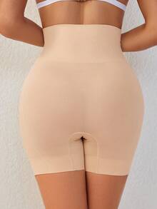1pc Women Seamless High Waist Tummy Control Butt Lifting Briefs Shapewear Shorts - Apricot - View 2