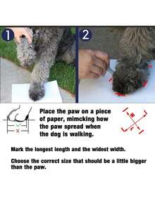 1 Set Black Rubber Waterproof Rain Boots For Dogs, Suitable For Daily Wear